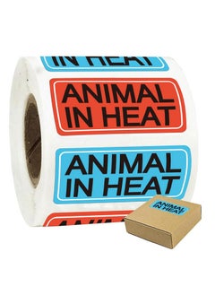 Well Tile 500 Pcs Animal In Heat Veterinary Labels 1X 2 Inch - Veterinary Practice Stickers Medication Instruction Labels File Folder Labels For Animal Hospital Clinic Pharmacies Hospitals  - Image 1