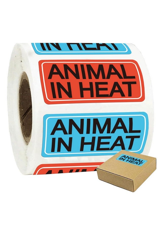 Well Tile 500 Pcs Animal In Heat Veterinary Labels 1X 2 Inch - Veterinary Practice Stickers Medication Instruction Labels File Folder Labels For Animal Hospital Clinic Pharmacies Hospitals - Image 1