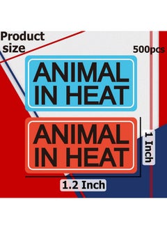 Well Tile 500 Pcs Animal In Heat Veterinary Labels 1X 2 Inch - Veterinary Practice Stickers Medication Instruction Labels File Folder Labels For Animal Hospital Clinic Pharmacies Hospitals  - Image 2