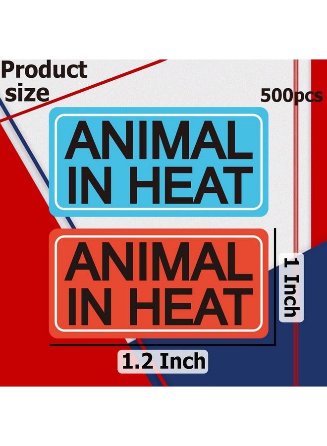 Well Tile 500 Pcs Animal In Heat Veterinary Labels 1X 2 Inch - Veterinary Practice Stickers Medication Instruction Labels File Folder Labels For Animal Hospital Clinic Pharmacies Hospitals - Image 2