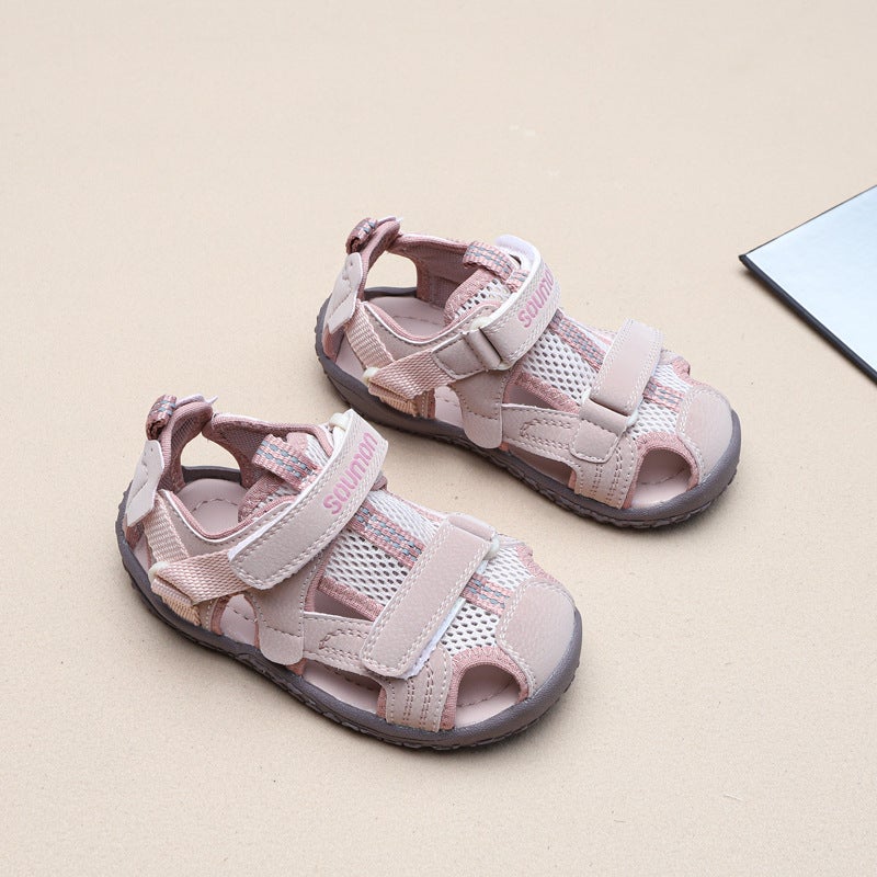 Children'S Baotou Sandals 2025 Boys' Mesh Sandals Girls' Fashion Easiest For Match Casual Non-Slip Baby Shoes - Image 1