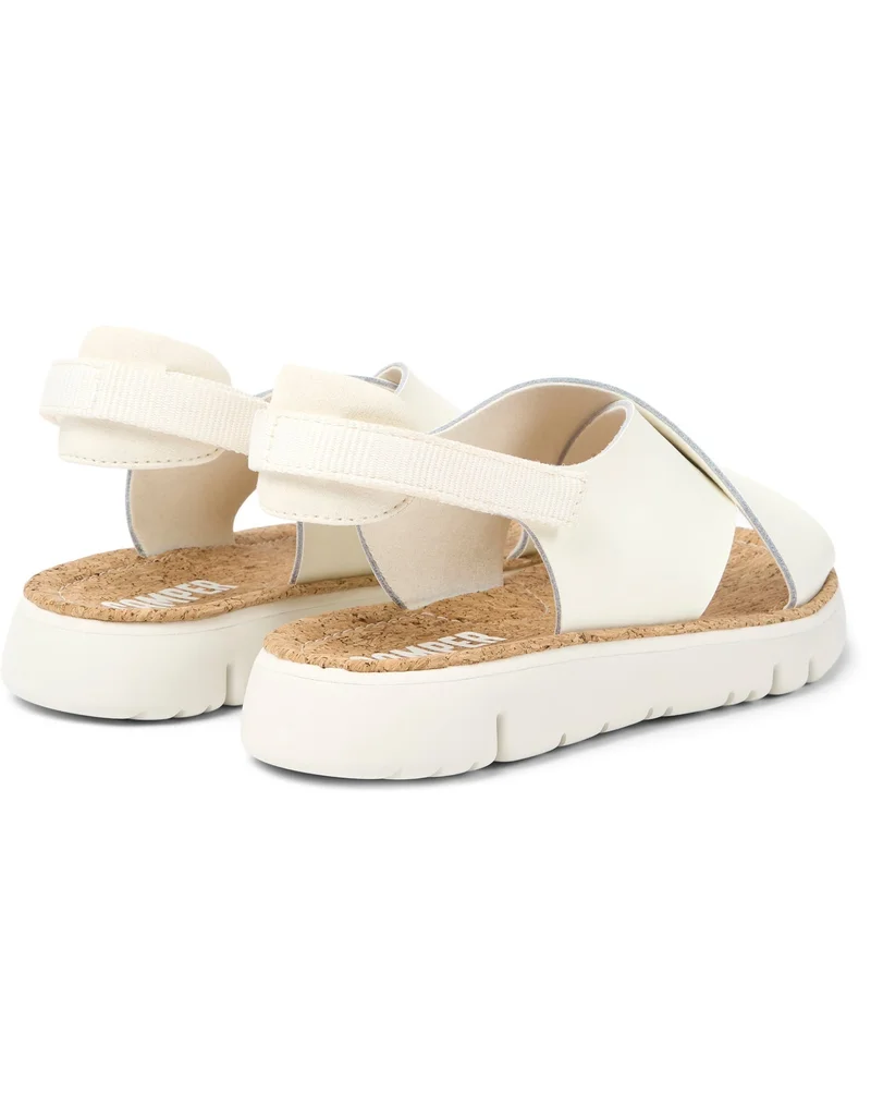 Camper White Oruga Women Flat Sandals - White for Women | Best Price UAE