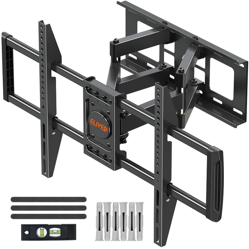 ELIVED TV Wall Bracket Tilt Swivel for Most 37"-70" Plasma, LCD, LED, OLED Flat / Curved TVs with Max VESA 600x400mm up to 45KG, Full Motion TV Bracket with Strong Articulating Arms, TV Mount EV015 - Image 1