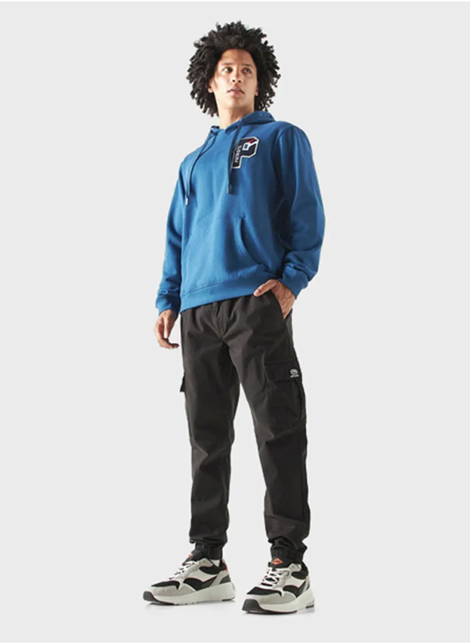 Ecko Unltd. Solid Cargo Joggers With Drawstring Closure And Pockets