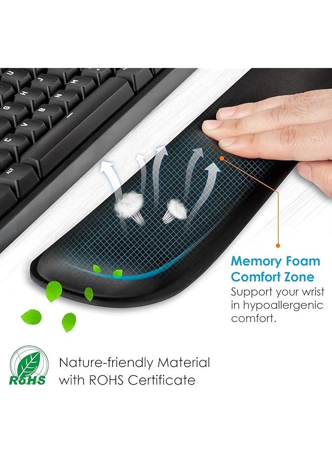 Arabest Wrist Rest Memory Foam Mouse Pad And Keyboard Wrist Rest Support For Office Computer Game Ergonomic Wrist Rest Non Slip For Easy Typing Pain Relief One Size  - Image 2