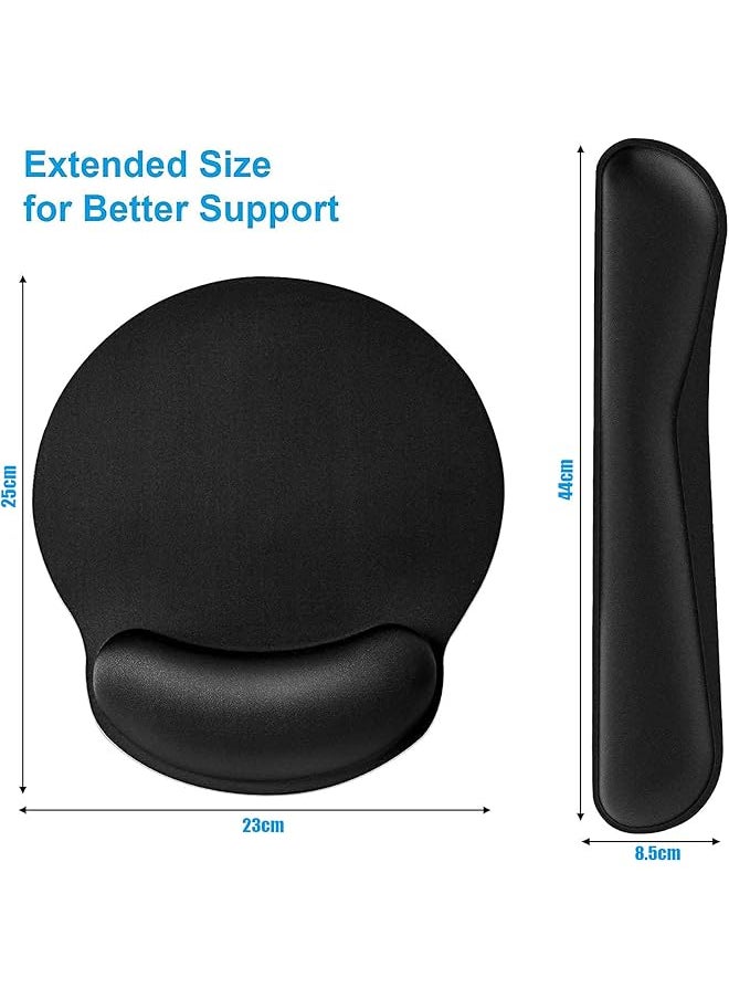 Arabest Wrist Rest Memory Foam Mouse Pad And Keyboard Wrist Rest Support For Office Computer Game Ergonomic Wrist Rest Non Slip For Easy Typing Pain Relief One Size  - Image 4