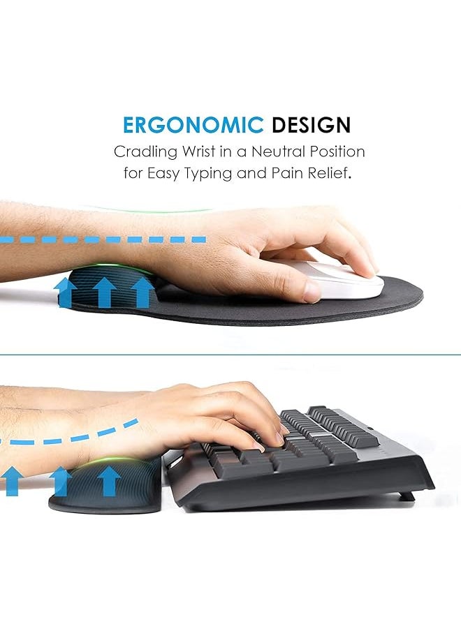 Arabest Wrist Rest Memory Foam Mouse Pad And Keyboard Wrist Rest Support For Office Computer Game Ergonomic Wrist Rest Non Slip For Easy Typing Pain Relief One Size  - Image 5