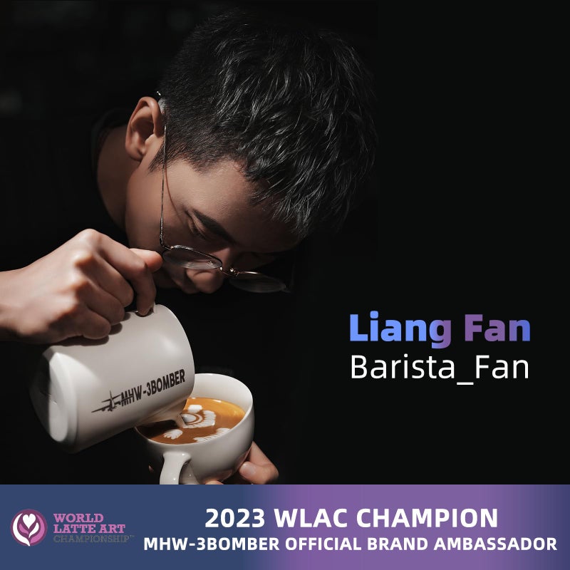 MHW-3BOMBER إبريق فن اللاتيه من الفولاذ المقاوم للصدأ لإعداد الحليب إبريق رغوة الحليب كوب إسبريسو مطبوخ إبريق باريستا (أبيض كريمي، 16.9 أونصة/500 مل) P5020W - Image 3