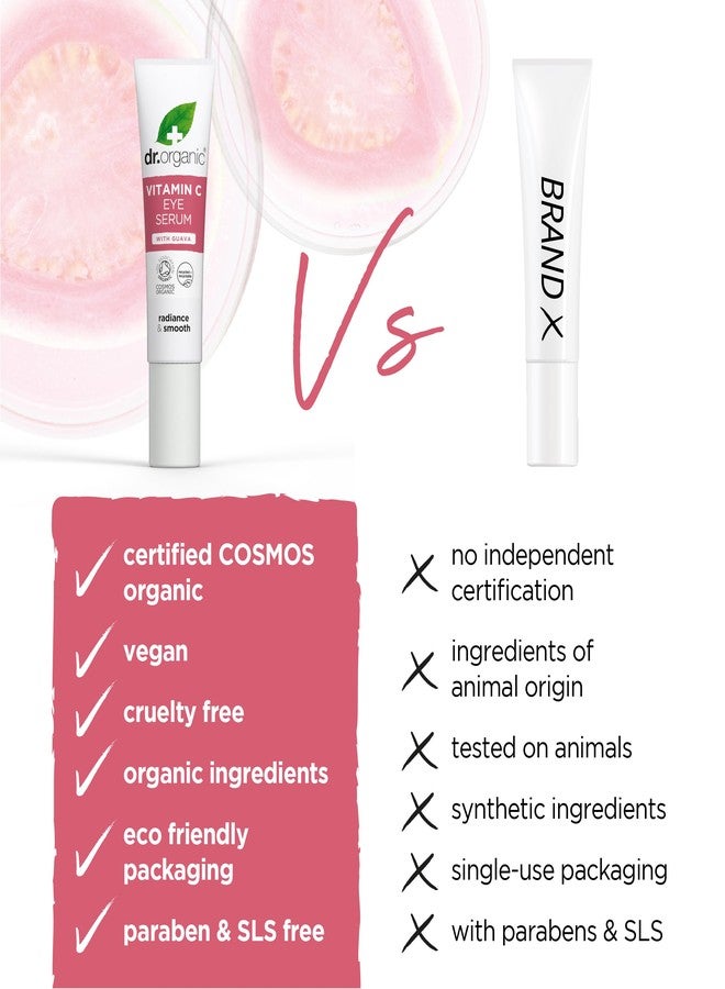 dr.organic Dr. Organic Vitamin C Eye Serum | Brightening & Illuminating for Dull Under Eyes, Vegan, Natural, Cruelty-Free, Paraben & SLS-Free, Certified Organic, 15 mL / 0.5 - Image 3