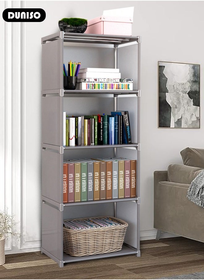 DUNISO 4 Cube Storage Organizer,Multi-Function Storage Cabinet,Closet Storage Shelves,DIY Bookshelf,Bookcase & Closet Organizer for Bedroom, Living Room, Office Space Saving & Easy Assembly  - Image 5