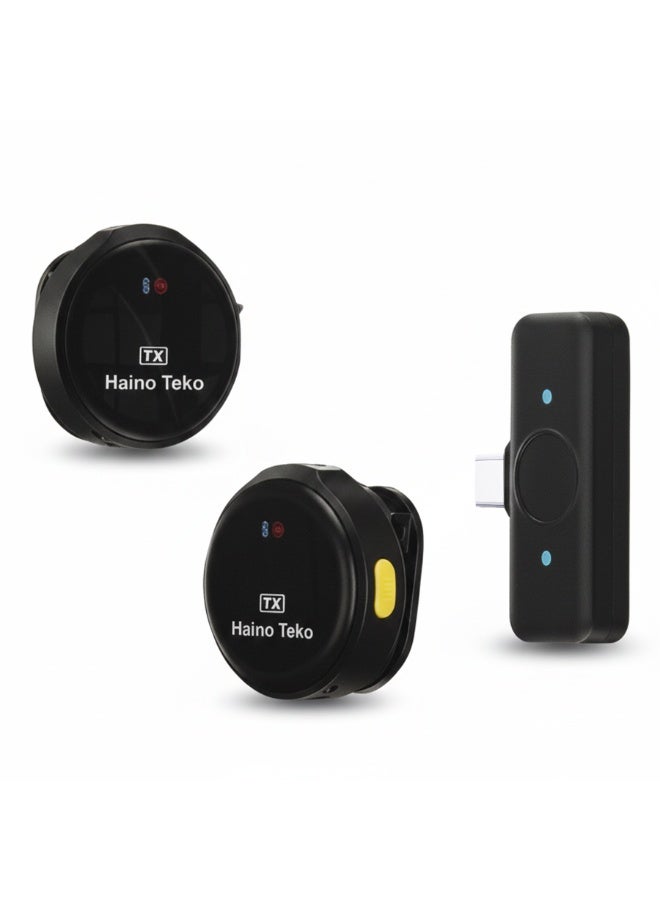 Haino Teko Magnetic Wireless Microphone, Clip-On Lavalier Mic with High Fidelity 2.4GHz Technology, Advanced ANC+ Noise Cancellation for Professional Audio Recording - Image 1