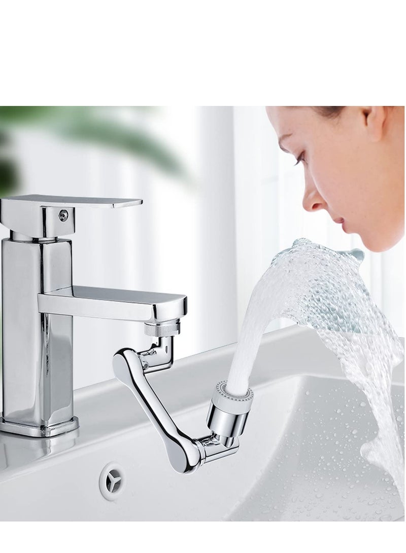 Movable faucet connector with internal filter