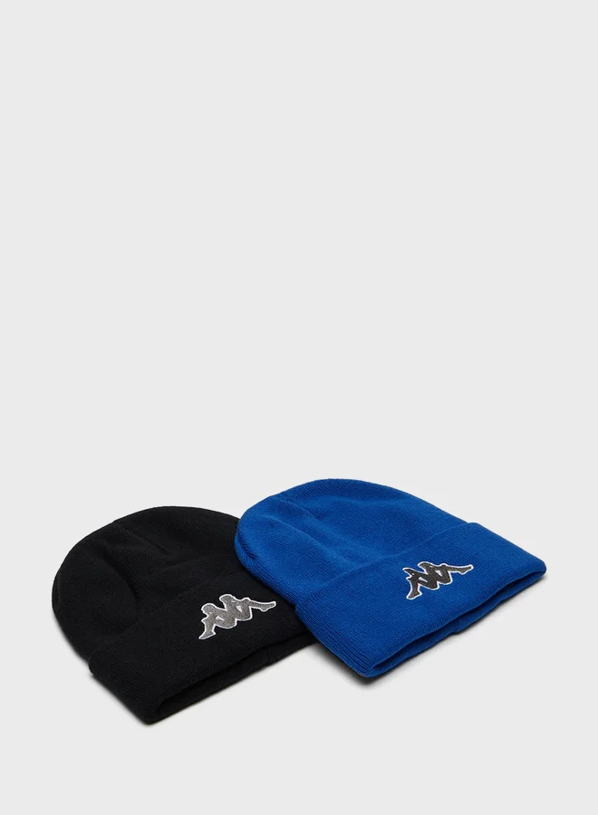 Kappa 2 Pack Logo Beanie