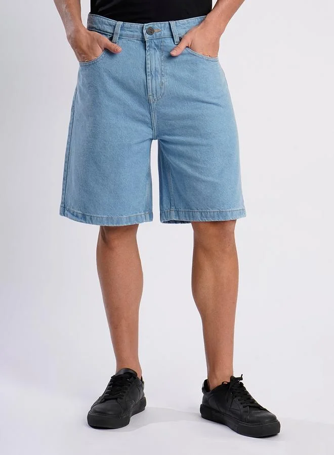 Styli Men Blue Relaxed Fit Denim Shorts By Bene Kleed