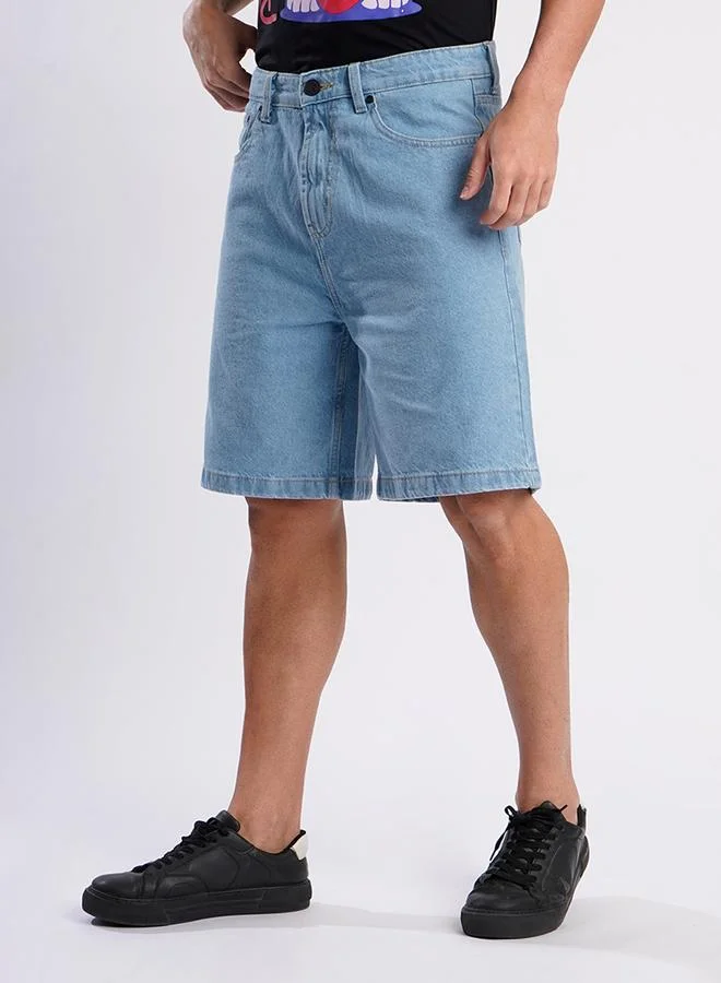 Styli Men Blue Relaxed Fit Denim Shorts By Bene Kleed