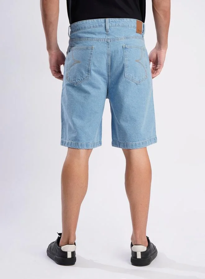 Styli Men Blue Relaxed Fit Denim Shorts By Bene Kleed