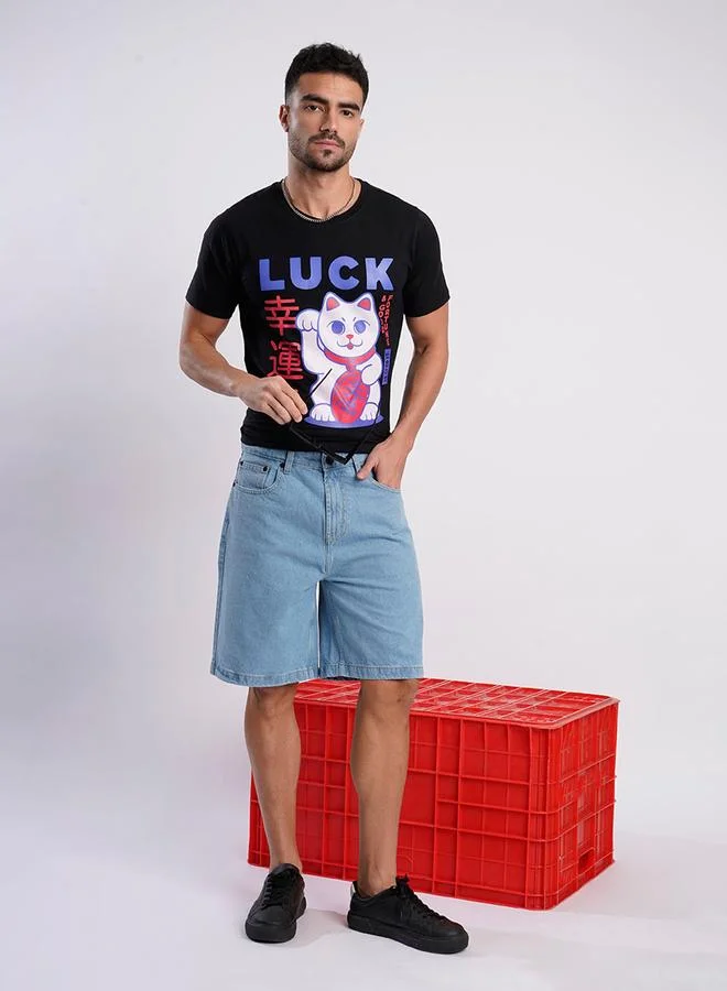 Styli Men Blue Relaxed Fit Denim Shorts By Bene Kleed