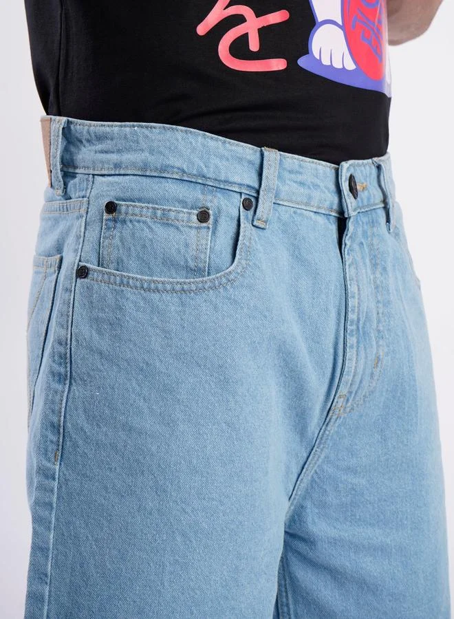 Styli Men Blue Relaxed Fit Denim Shorts By Bene Kleed