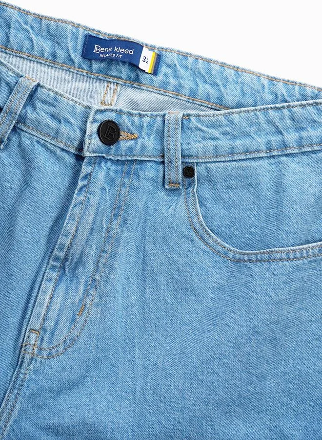 Styli Men Blue Relaxed Fit Denim Shorts By Bene Kleed
