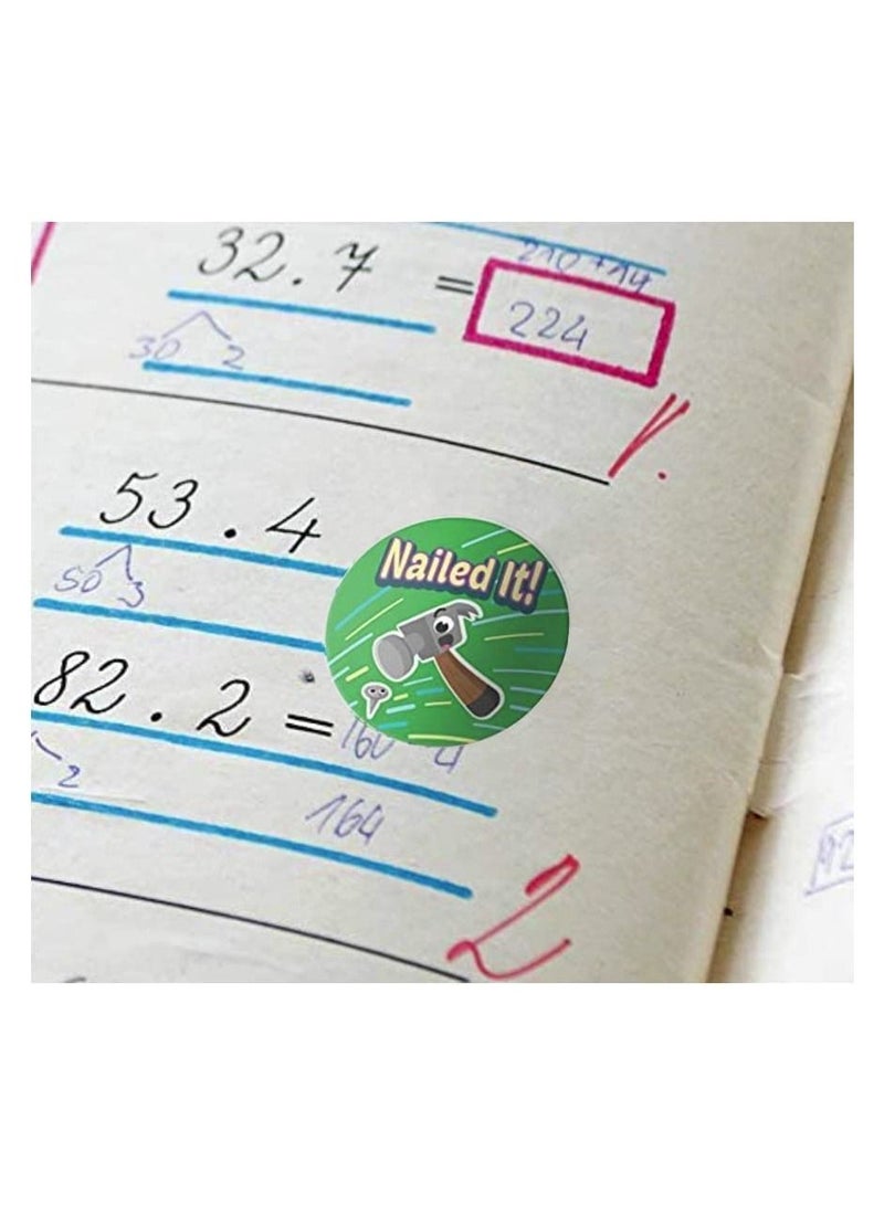 Sticker circle shapes of birds and animals to reward students, school stickers, 1008 adhesive stickers for children in 9 designs, school stickers 2.6 cm, school stickers on paper, teacher supplies in - Image 3