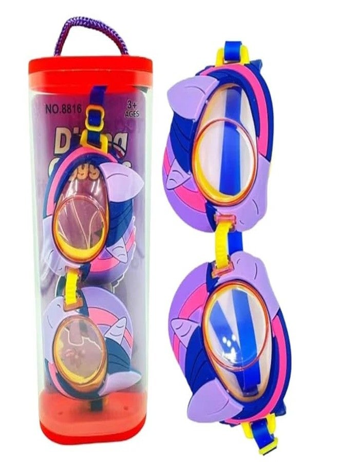 100% Silicone Anti Fog Swimming Goggles,- Ideal for All Age Group | Silicone Non Slip | Easy to Carry and Skin Friendly (Baby Unicorn)