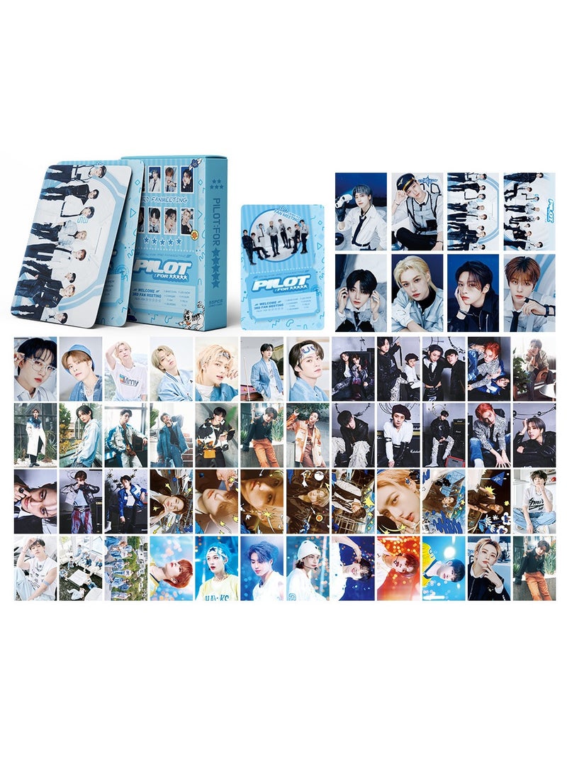 NIBEMINENT 55 Pcs Kpop Stray Kids Pilot Lomo Cards Card For Fans Collection Gifts - Image 1