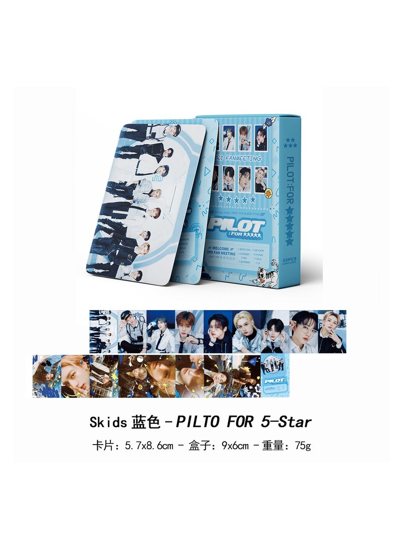 NIBEMINENT 55 Pcs Kpop Stray Kids Pilot Lomo Cards Card For Fans Collection Gifts - Image 3