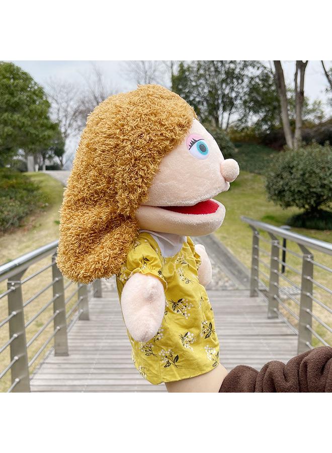 Bluejw Cross-border Plush Toy Hand Doll Grandpa And Grandma Large Mouth-opening Gloves Doll Parent-child Comfort Early Education Finger Doll  - Image 5