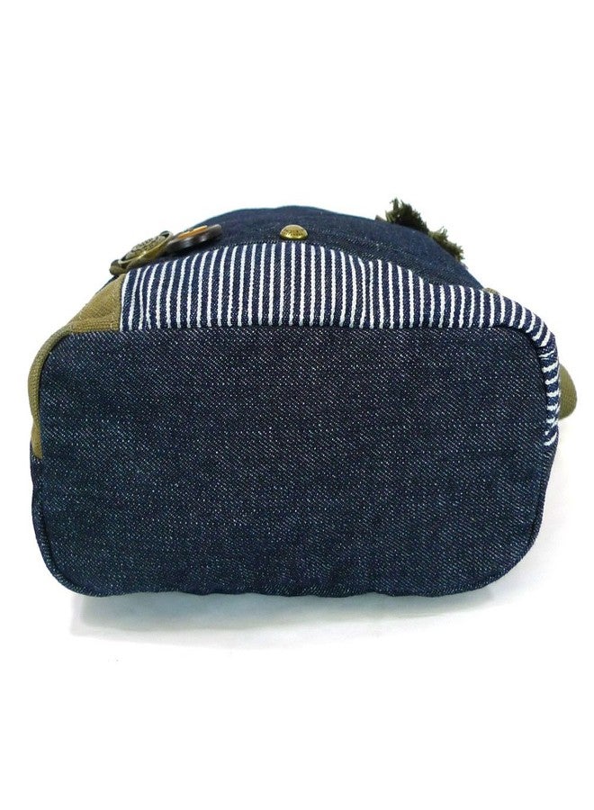 Chala Canvas Patch Cross-body Women's handbags with Dragonfly Key-Fob (Denim-Metal-DF1), Small - Image 4