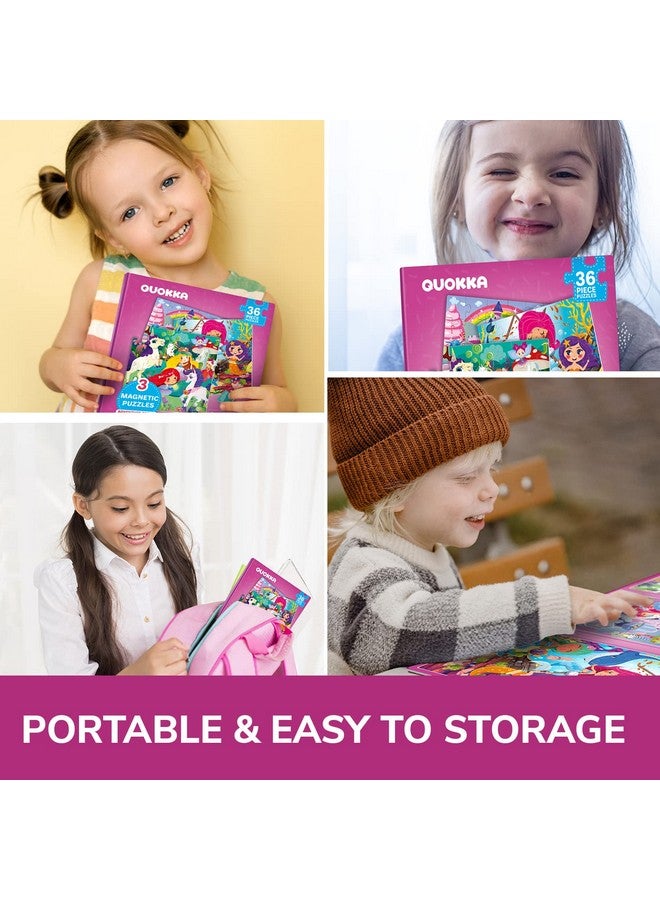 quokka ألغاز كوكّا المغناطيسية للأطفال من عمر 4-6 سنوات - 36 قطعة ألغاز سودوكو للأطفال من عمر 2-4 سنوات - ألعاب سفر للأطفال من عمر 3-5 سنوات - ألعاب سفر للأطفال على شكل أميرة وحيد القرن وحورية البحر - ألعاب رحلات بالسيارة والطائرة - Image 5