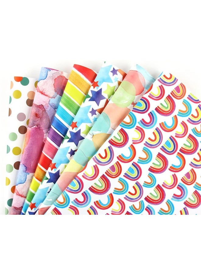 IBAMA 6 Pack Gift Wrap Paper sheets Set with Ribbon Stickers and Tape for Birthday, Bridal Baby Shower, Weddings, and Graduations All Occasion（50 cm X 70 cm） - pzsku/ZD7CBFC226F33D60F5587Z/45/_/1738147103/1f3bc9e3-2757-4ea7-843a-d4cc3bf9ca3c