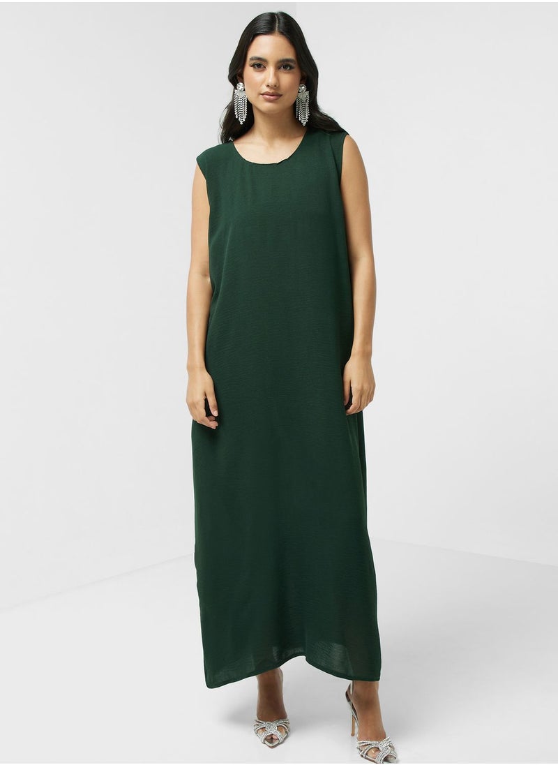 hayas closet - Flared Sleeve Open Abaya - Image 1