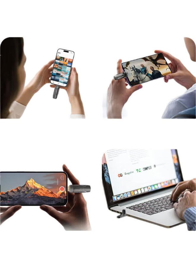 Move Speed 2Tb Solid State Usb Flash Drive, Usb3.2 Type-C Dual Interface, High Capacity Portable Drive For Phones And Computers, Read Speed 1000Mb/S, Compatible With Android And Apple 16Tb Vpro - Image 1