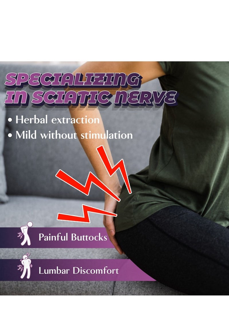 Generic 2 PACK Sciatica Patch,Sciatic Nerve Pain Patch, Sciatic Nerve Pain Reducing Patch Elastic Fabric Multifuntcional Release Muscle Patch for Back ock 24 Sheets  - Image 3