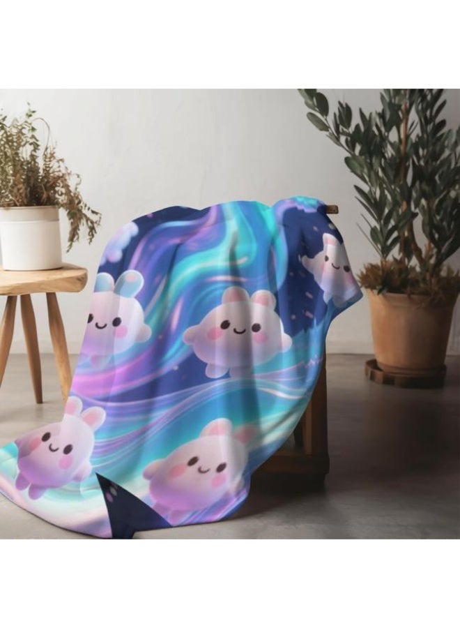 عام بطانية رقيقة من الفانيلا الكرتونية للأطفال والرضع (دافئة ومريحة، ومناسبة للنوم والألعاب) 70 سم * 100 سم - Image 4