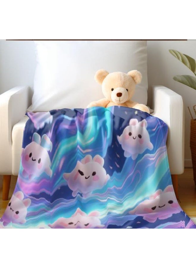 عام بطانية رقيقة من الفانيلا الكرتونية للأطفال والرضع (دافئة ومريحة، ومناسبة للنوم والألعاب) 70 سم * 100 سم - Image 1