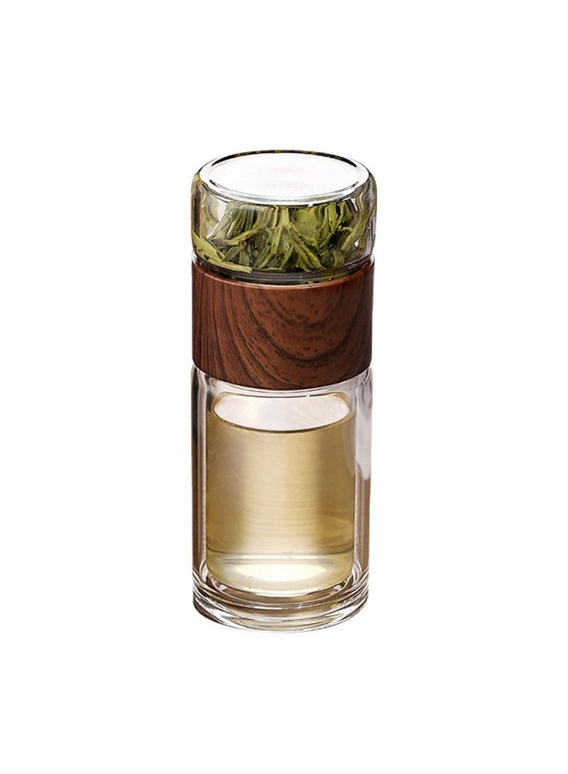 آنا كوب سفر زجاجي مزدوج الجدار مع فلتر مدمج للأغراض المحمولة - Image 1