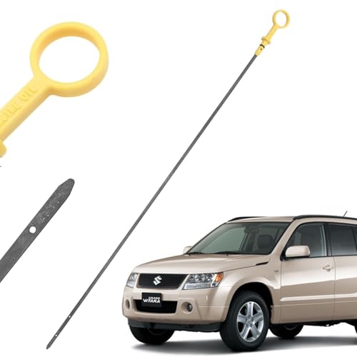 E-Vniko Engine Oil Dipstick Compatible with Suzuki Grand Vitara 2000-2017 Replacement Accessories Engine Oil Level Gauge Indicator Dipstick 16910-80A00 559mm Steel - Image 1