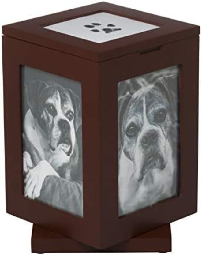 Pearhead Pet Memory Box & Urn – Black Solid Wood with Clay Paw-Print  Kit - Image 5