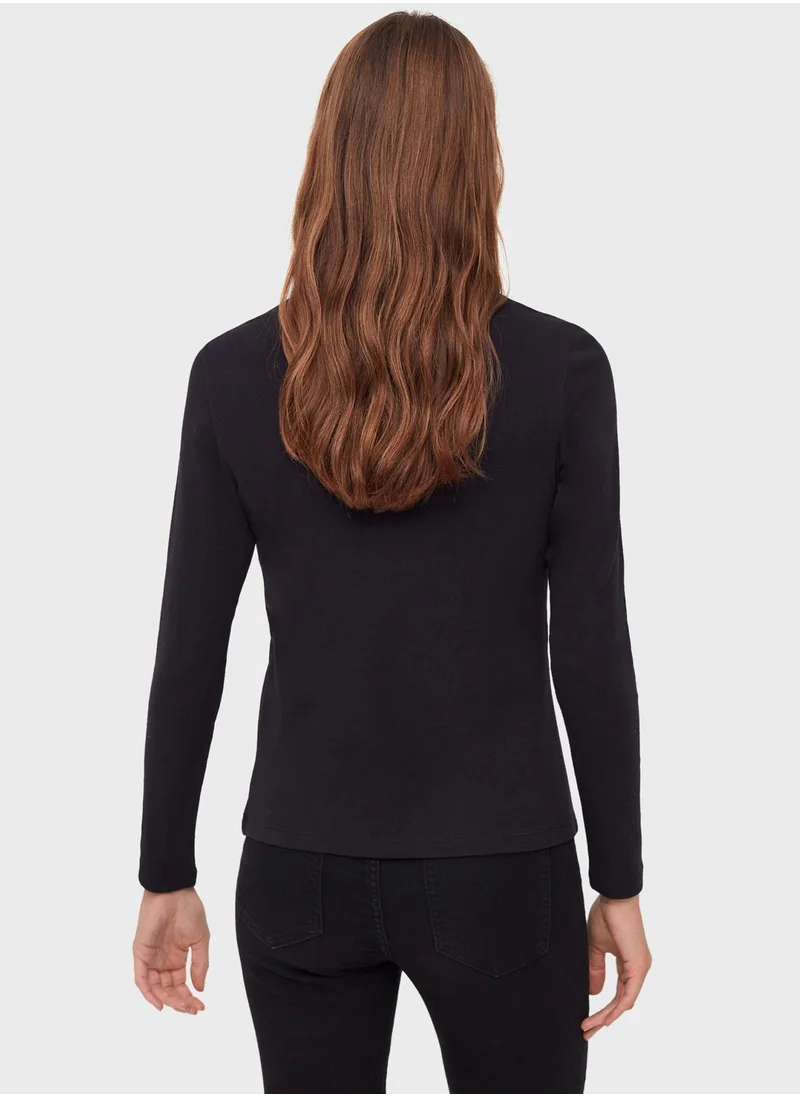Ovs V-Neck Lace Detail Top