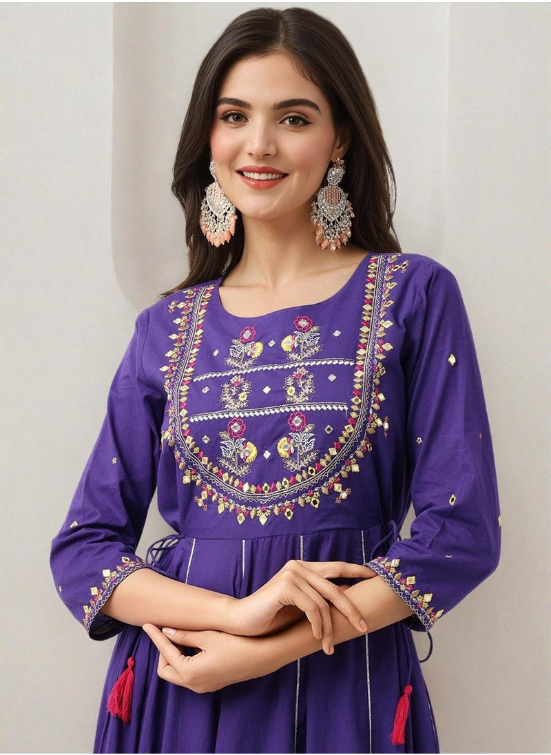 ISHIN Embroidered A-Line Dress  - Image 2