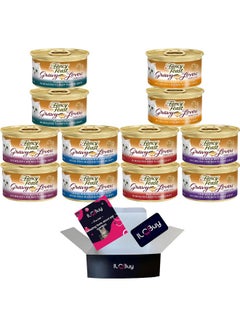 Fancy Feast Fancy Feast Gravy Lovers Wet cat Food Bundle, Variety Pack with Total of 12 cans, Plus Booklet About Pet Nutrition.  - Image 1
