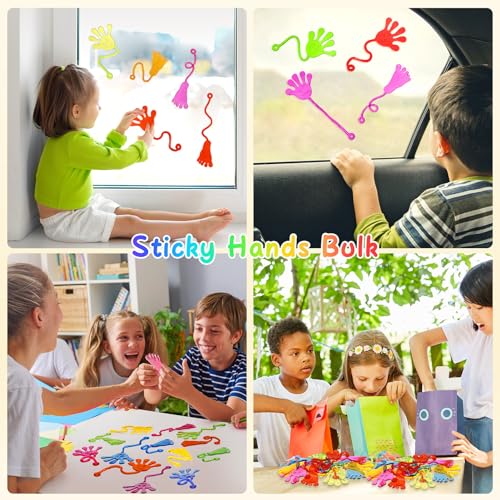 PICcircuit Sticky Hands Bulk 30 PCS Party Favors for Kids 4-8,8-12 Year Stretchy Sticky Hand Feet Goodie Bags Stuffers for Kids Mini Christmas Classroom Prizes Student Gifts Teacher Birthday Trinkets Slap Hand - Image 5