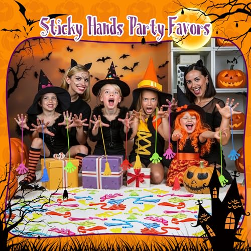 PICcircuit Sticky Hands Bulk 30 PCS Party Favors for Kids 4-8,8-12 Year Stretchy Sticky Hand Feet Goodie Bags Stuffers for Kids Mini Christmas Classroom Prizes Student Gifts Teacher Birthday Trinkets Slap Hand - Image 3