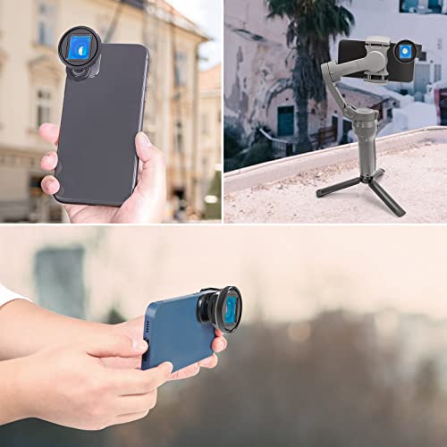 USKEYVISION 1.55X Anamorphic Lens Filmmaking 2.76:1 Ratio Lens for iPhone 15/14/13 Mini/Pro/Max Andorid Smartphone Lens Compatible w/FilmicPro FotorGear Promovie App(UVAL-1.55XS) Black - Image 4