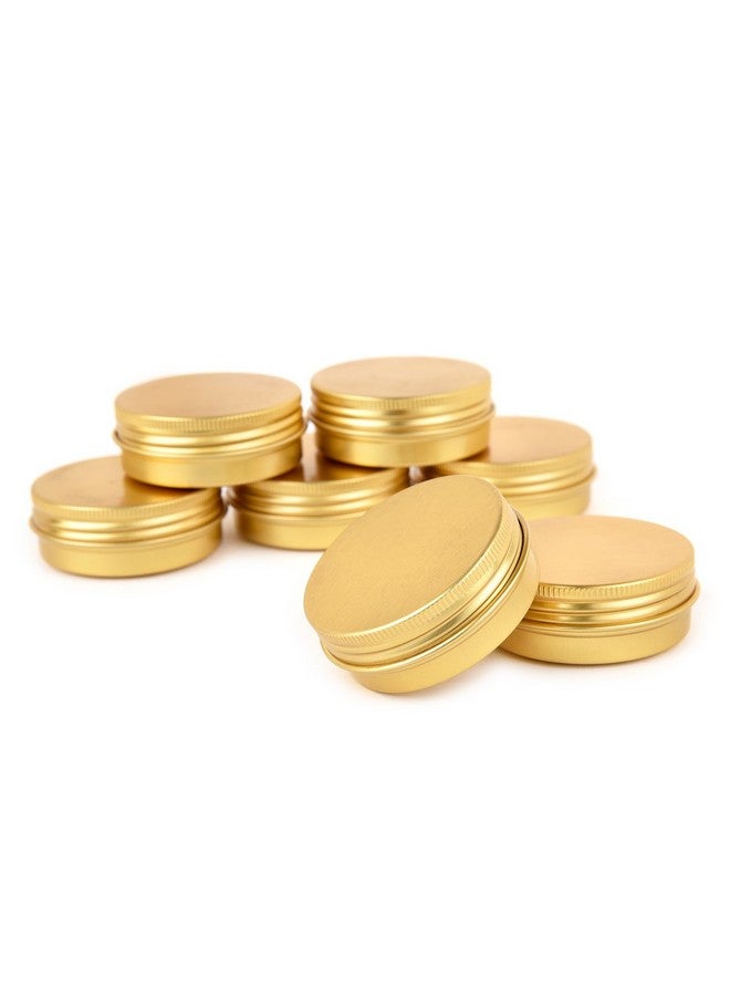 LIYAR Aluminum Metal Tins 1 Ounce 48 Pack Round Tin Containers Storage Tins Metal Jars Empty Lip Balm Containers Small Containers with lids,Gold - Image 3