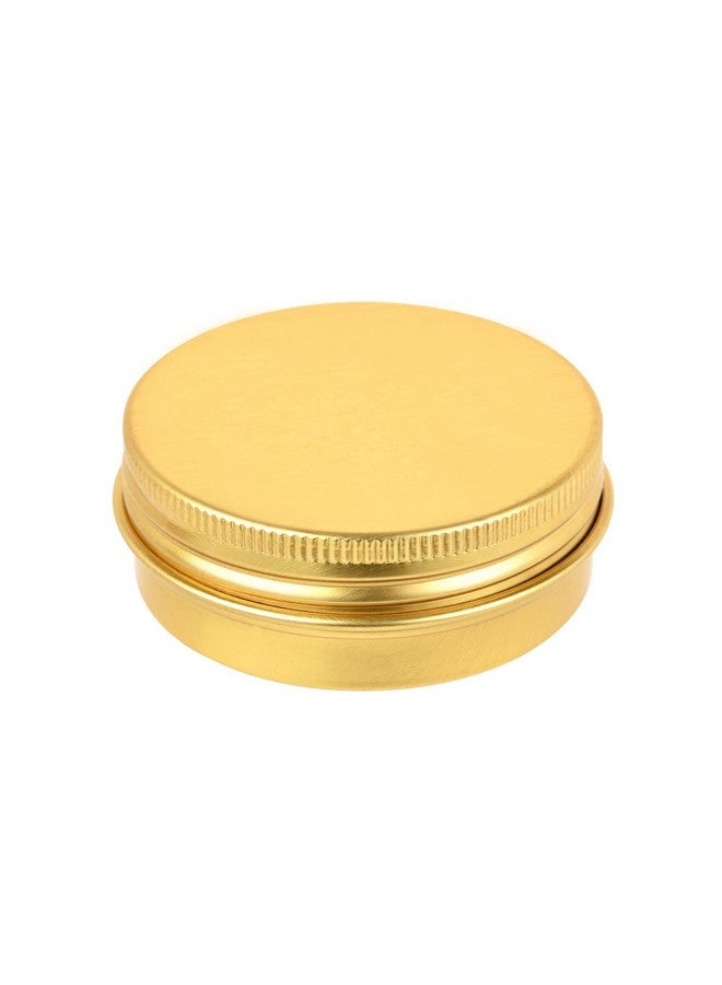 LIYAR Aluminum Metal Tins 1 Ounce 48 Pack Round Tin Containers Storage Tins Metal Jars Empty Lip Balm Containers Small Containers with lids,Gold - Image 4