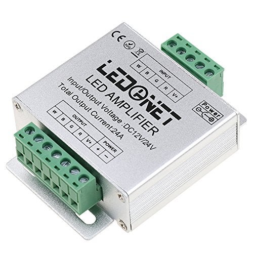 LEDENET 4CH Channels Amplifier 24A 12V/24V Data Signal Repeater Circuit Aluminum Shell for RGBW LED Lights Strip LED Module Strip Lights - Image 3