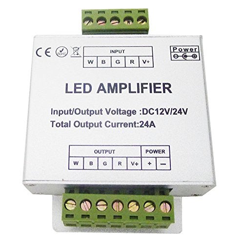 LEDENET 4CH Channels Amplifier 24A 12V/24V Data Signal Repeater Circuit Aluminum Shell for RGBW LED Lights Strip LED Module Strip Lights - Image 1