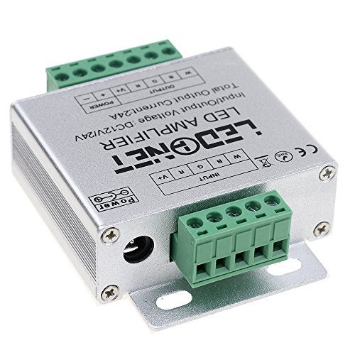 LEDENET 4CH Channels Amplifier 24A 12V/24V Data Signal Repeater Circuit Aluminum Shell for RGBW LED Lights Strip LED Module Strip Lights - Image 4